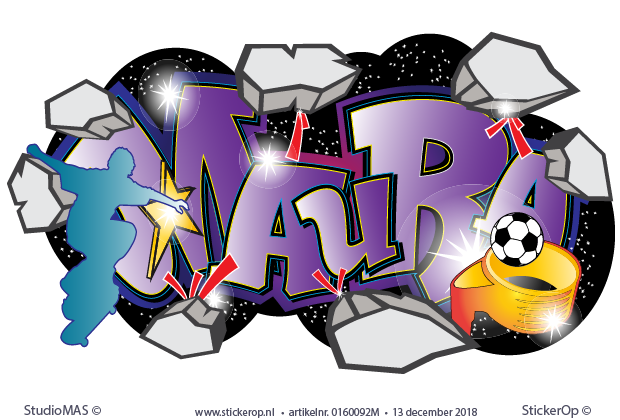 Muursticker graffiti - Maura