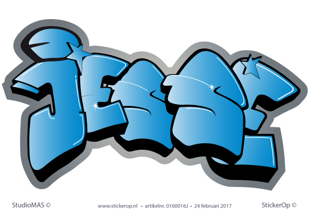 Muursticker graffiti type A - Jesse muursticker graffiti type A Jesse