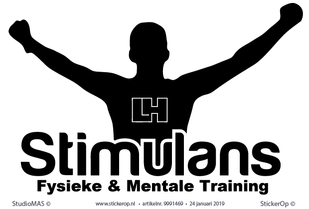 Muur-, deur-, raamsticker zakelijk logo - LH-Stimulans zakelijk logo - LH-Stimulans
