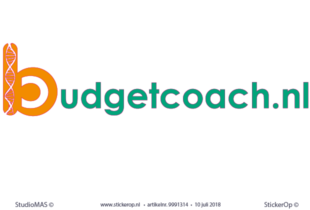 Muursticker zakelijk gebruik - logo BudgetCoach (LearnCare Academy) muurstickers zakelijke toepassing - logo BudgetCoach