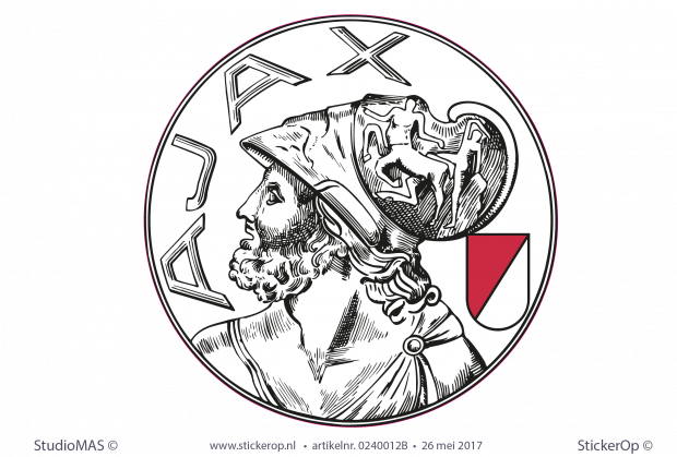 Muursticker voetbal - oud logo AJAX muursticker oud logo AJAX