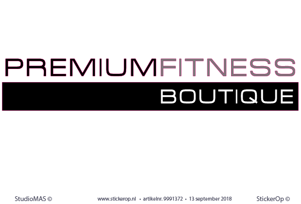 Muur-, raam-, deursticker logo Premium Fitness