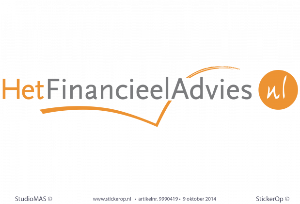 muursticker zakelijk logo het financieel advies