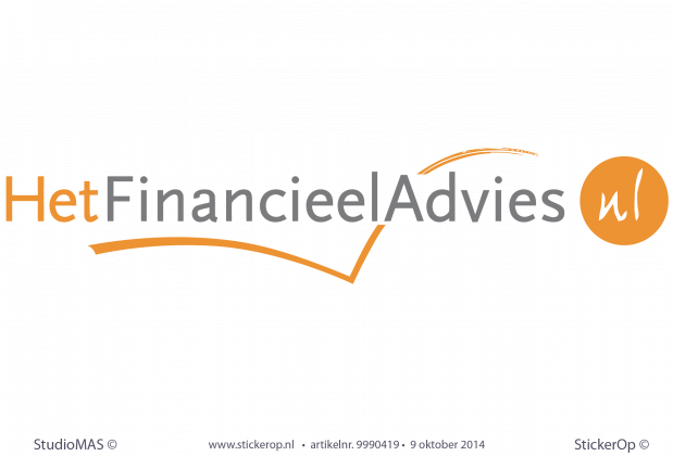Muurstickers zakelijke toepassing - logo Het Financieel Advies muursticker zakelijk logo het financieel advies