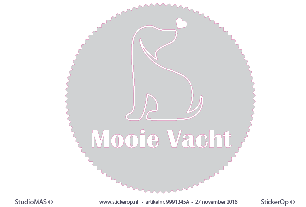 Raamsticker zakelijk gebruik - logo Mooie Vacht - zandstraalfolie - logo Mooie Vacht