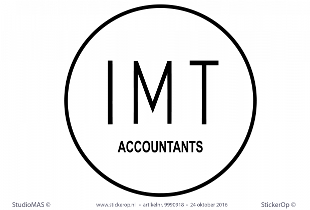 muursticker zakelijk logo IMT Accountants