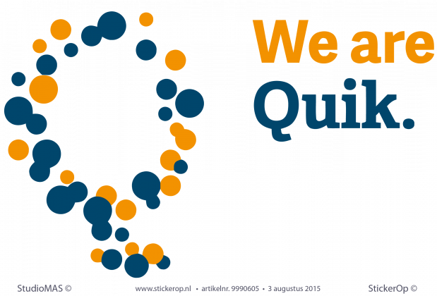 Deursticker zakelijk logo - We are Quik deursticker zakelijk logo We are Quik