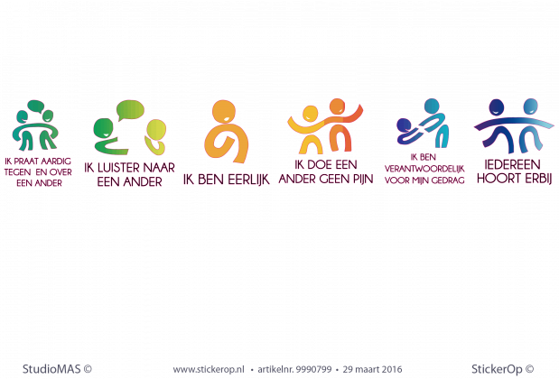 Muurstickers pictogrammen school Muurstickers zakelijk logo pictogrammen school