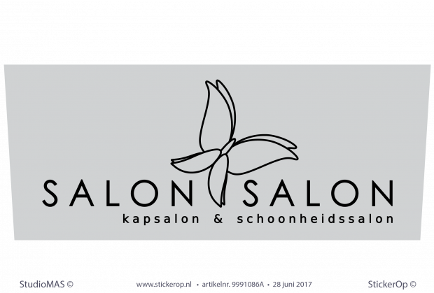 raamsticker zakelijk logo - Salon Salon