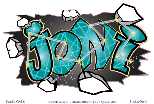 Muurstickers graffiti thema galaxy - Joni