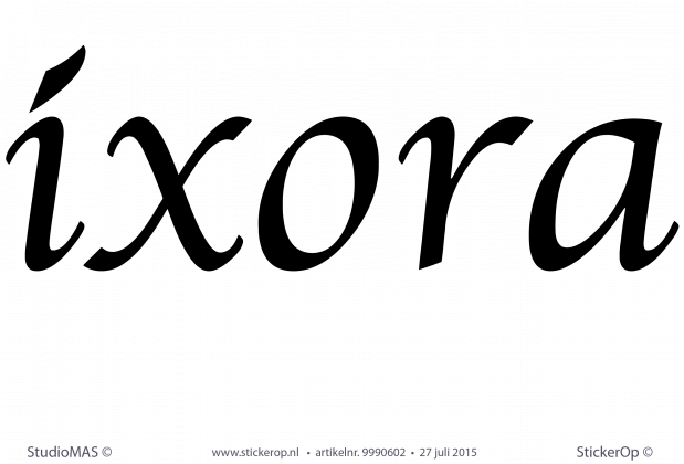 muursticker zakelijk logo ixora