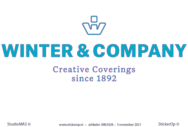 - muurstickers van zakelijk logo - Winter and Company