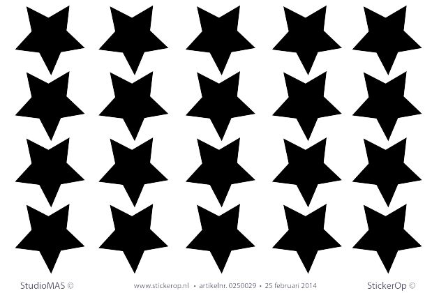 Muurstickers decoratie zelf maken - 20 stuks sterren 5 cm muursticker zelf maken sterren 5cm