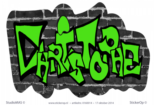Graffiti Christophe muursticker graffiti Christophe