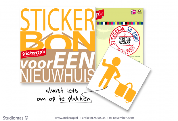 muursticker cadeaubon verhuisd 30 euro