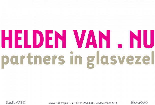 Muursticker zakelijk logo Helden van Nu zakelijk stickers logo helden van nu
