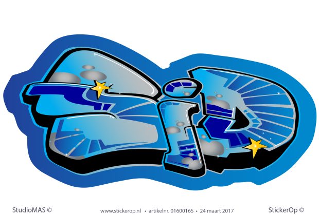 Muursticker graffiti type A - Sid muursticker graffiti typeA Sid