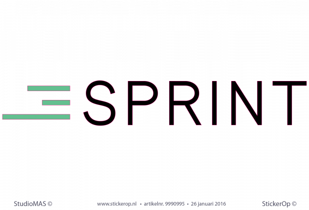 Muurstickers zakelijk logo Sprint