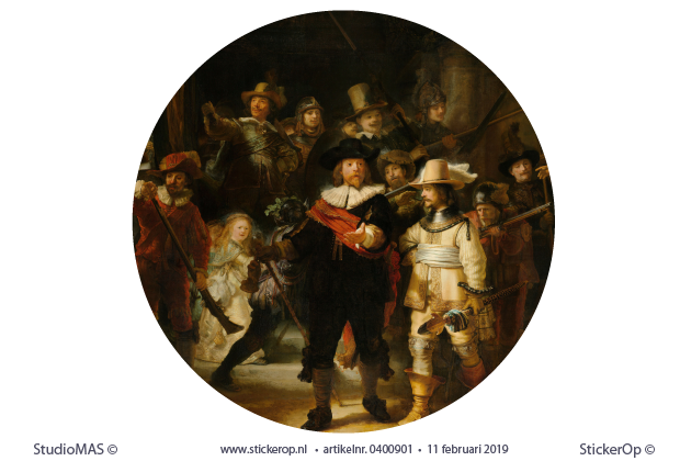Muursticker De Nachtwacht - Rembrandt van Rijn