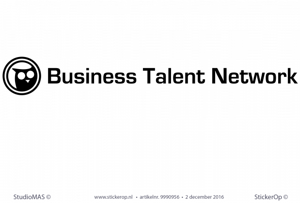 Muur-, deur-, raamsticker zakelijk logo - Business Talent Network Muursticker zakelijk logo Business Talent Network