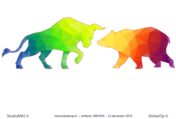 van zelf aangeleverde afbeelding - Dominique's illustratie - Bull and Bear eigen plaatje - Dominiques illustratie