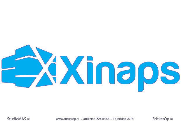 Muurstickers zakelijke logo's - Xinaps horizontaal Muurstickers zakelijk logo Xinaps horizontaal