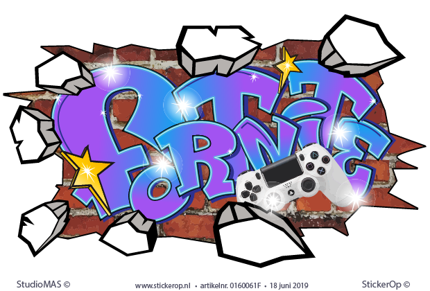 graffiti naamsticker Fortnite muursticker graffiti Fortnite