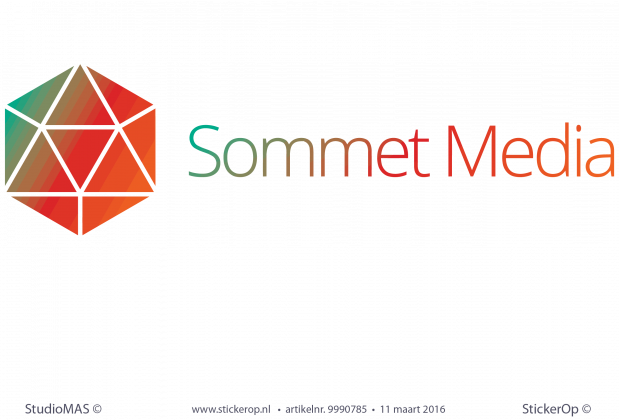 Muurstickers zakelijk logo - Full colour logo Sommer Media muurstickers zakelijk logo Sommet media