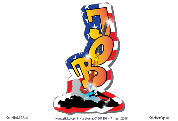 Muurstickers graffiti - thema sport, hockey en karten - Job graffiti thema sport - Hockey - Karten - Job