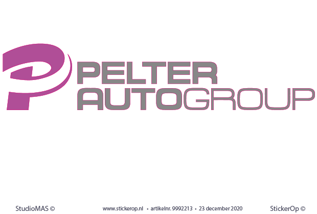 -muursticker zakelijk - logo Pelter Auto Group