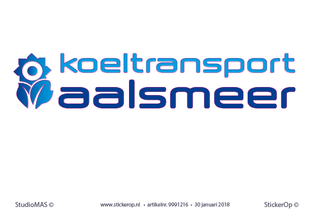 Muurstickers zakelijk gebruik - Logo Koelstransport Aalsmeer zakelijk gebruik - logo Koeltransport Aalsmeer