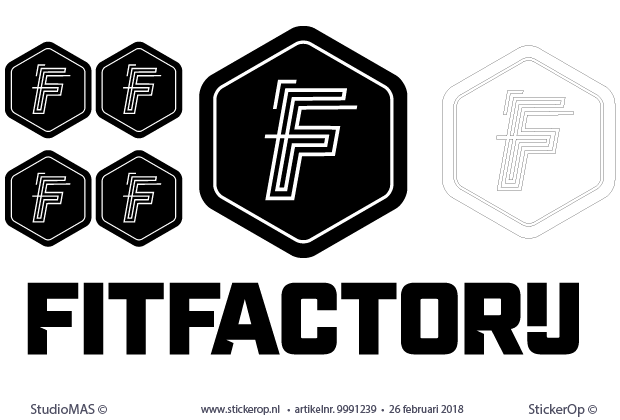 Muurstickers zakelijke gebruik - diverse logo's FITFACTORIJ Muurstickers zakelijk gebruik - diverse FitFactorij
