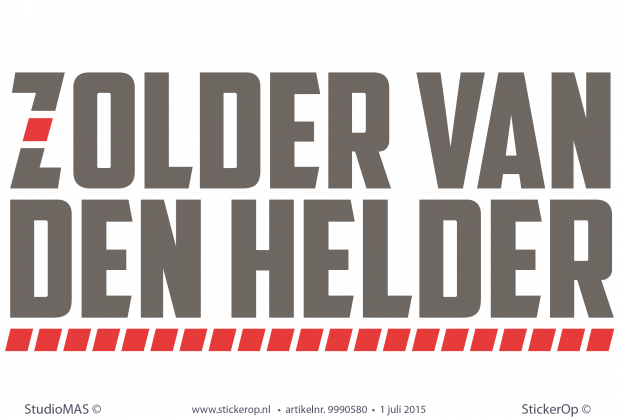 muursticker zakelijk logo Zolder van Den Helder