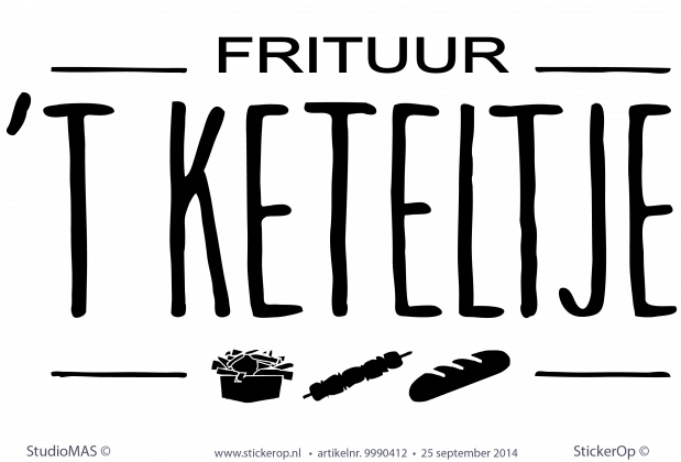 Logo Frituur 't Keteltje muursticker logo frituur t keteltje