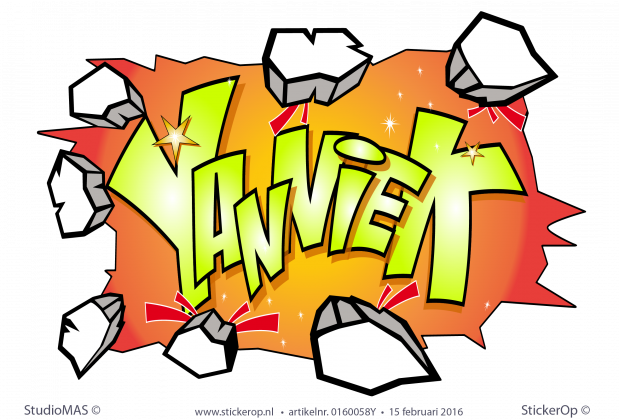 Muursticker graffiti type G - Yanniek muursticker graffiti type G Yanniek