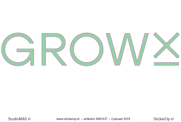 muursticker zakelijk logo - GrowX