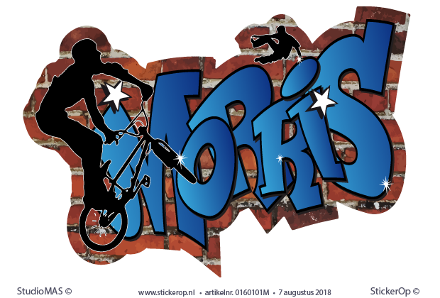 Muursticker Graffiti sport - Morris