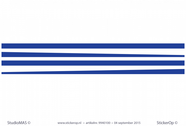 bootsticker striping op maat Bouwmeester