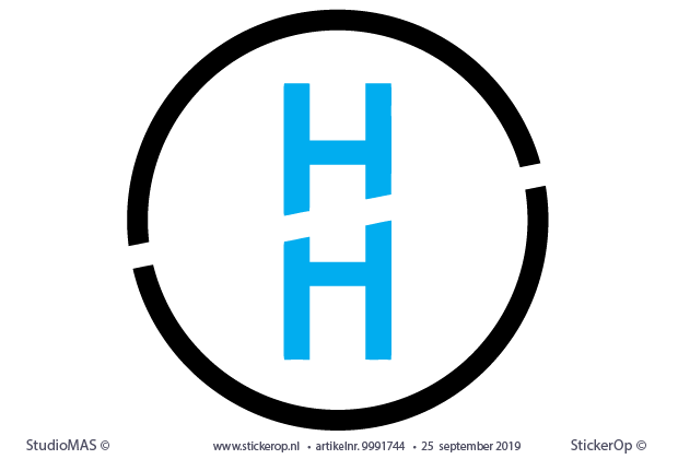 logosticker HH in twee kleuren - logo HH