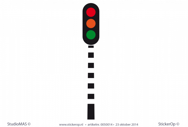Muurstickers thema muursticker stoplicht