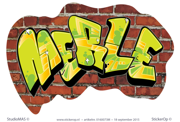 Muursticker graffiti - Merle muursticker graffiti Merle