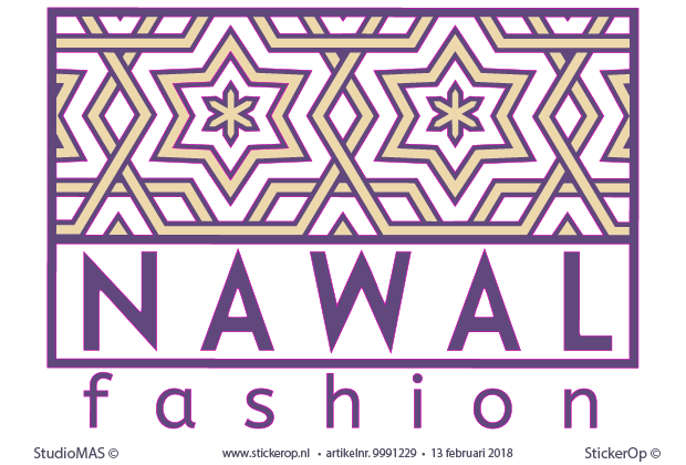 Muurstickers zakelijk gebruik - Logo Nawal Fashion zakelijk gebruik-logo Nawal Fashion