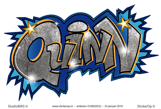 graffiti met eigen naam - Quinn