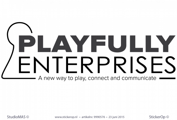 Muursticker zakelijk logo - Playfully-Enterprises muursticker zakelijk logo Playfully Enterprises
