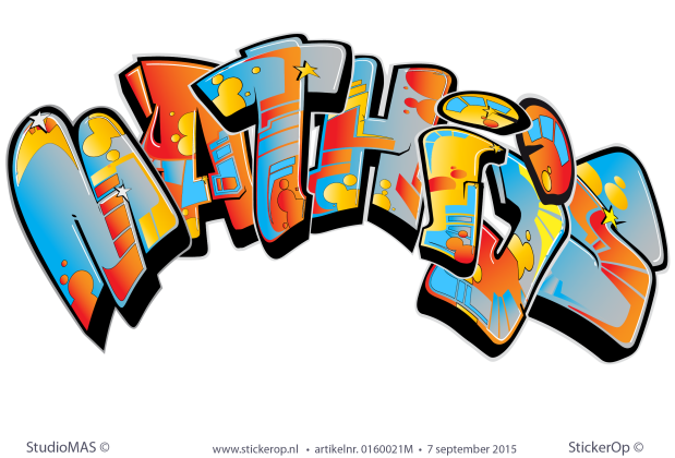 Muursticker graffiti - Mathijs muursticker graffiti Mathijs