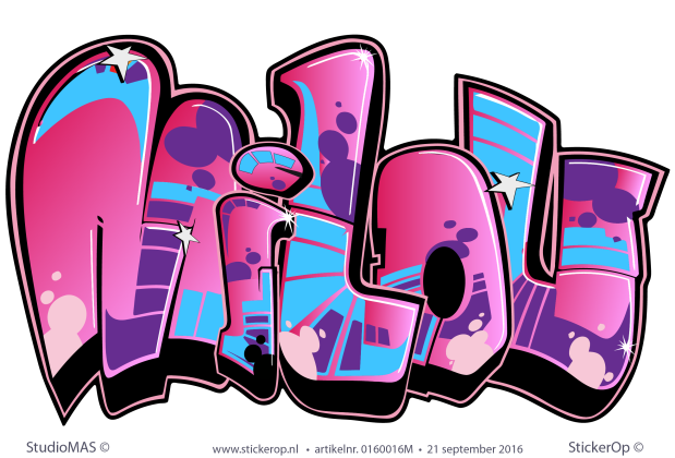 Muursticker graffiti type A - Milou Muursticker graffiti type A Milou