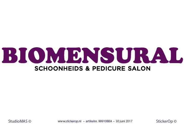 Muursticker zakelijk logo - Biomensural versie 2