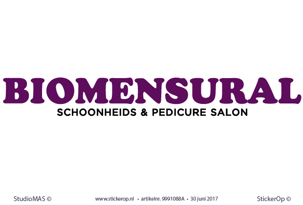 Logo sticker Biomensural - full colour versie Muursticker zakelijk logo - Biomensural versie 2