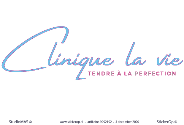 Muursticker van zakelijk logo - Clinique La Vie van zakelijk logo - Clinique La Vie