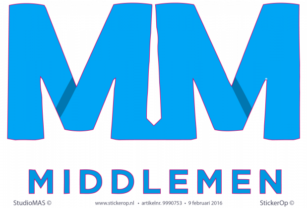 Muursticker zakelijk logo Middlemen